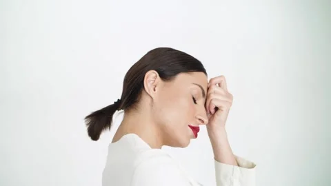 Girl posing in studio with props Stock Footage 137632713
