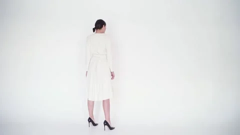 Girl posing in studio with props Stock Footage 137920259