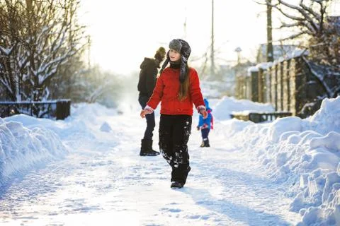 Girl posing in winter Stock Photos