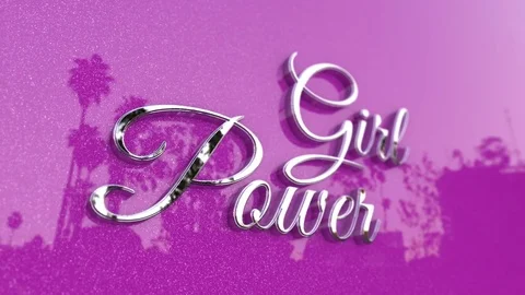 Girl Power Title Stock Footage 81421482
