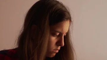 Girl Practicing Annoyed Video stock 85604247