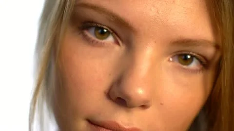 Girl pulling faces 스톡 동영상 10809389