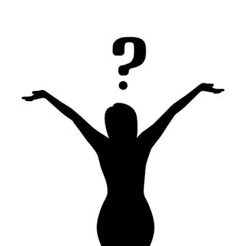 Girl with a question Stock Illustration