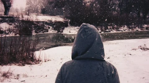 Girl quickly runs to the river Stock Footage 59574047