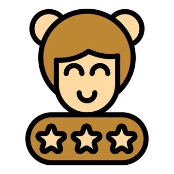 Girl quiz icon vector flat Stock Illustration