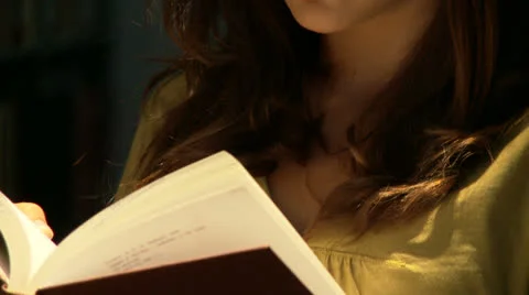 Girl reading 3 Stock Footage 25568192