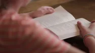 Girl Reading Book Stock Footage