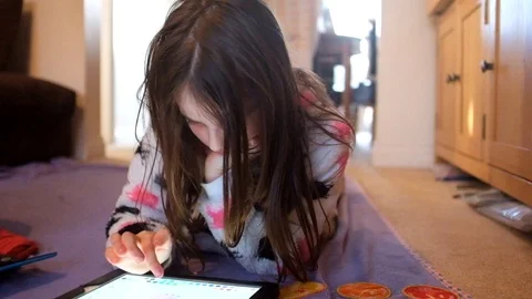 Girl Reading Stock Footage 88438540