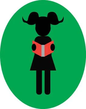 Girl reading Stock Illustration