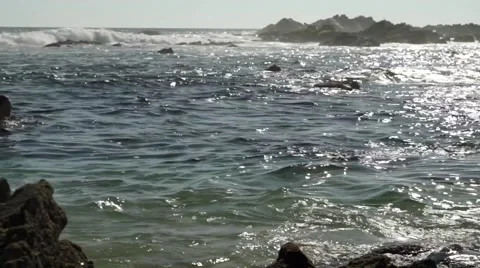 Girl refreshing in the pacific ocean Stock Footage 45991570