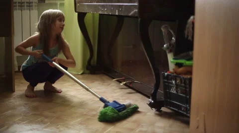 The girl refuses to help parents to do housework Stock Footage 60595088