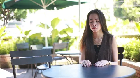 Girl Remembering Something Stock Footage 107352419