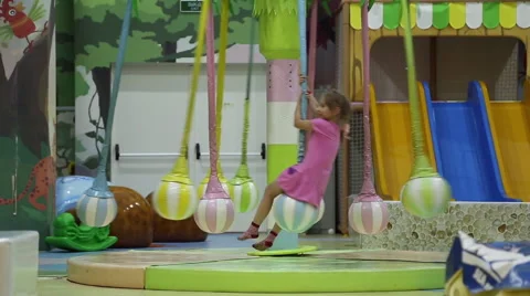 A girl riding on a carousel Stock Footage 64544052