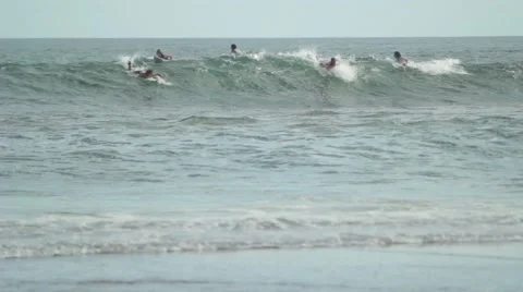 Girl is Riding on the Waves Stock Footage 67532672