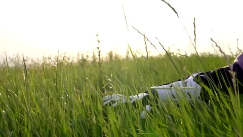 Girl with a robotic prosthesis Stock Footage 134834949