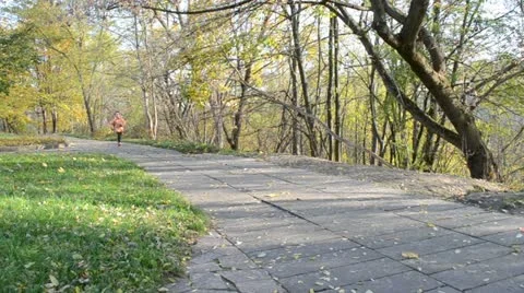 Girl running Stock Footage 12393840