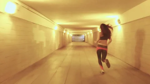 Girl running Stock Footage 63209178