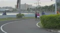 Girl running on the shore in Panama City 4k or 4k+ Resolution