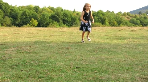 Girl runs to the camera Stock Footage 67248342