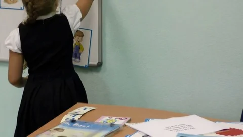 Girl in school Stock Footage 77226947