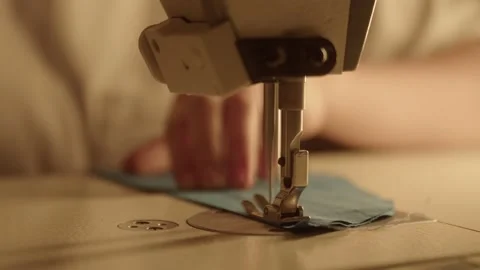 Girl in the sewing studio Stock Footage 234872496