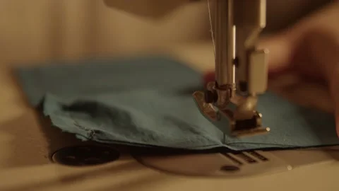 Girl in the sewing studio Stock Footage 234872621