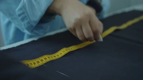 Girl in the sewing studio Stock Footage 234873518