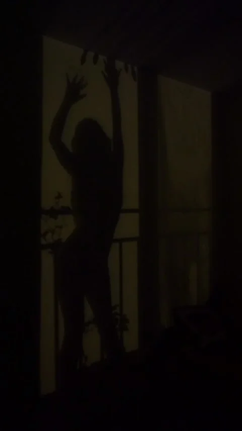 Girl shadow dance Stock Footage 151863784