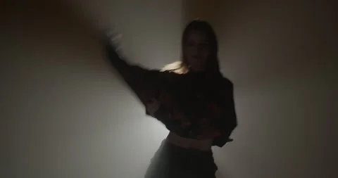 Girl silhouette shape dancing Video stock 151929908