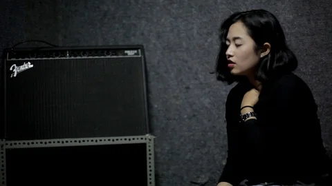 Girl Singing Stock Footage 107404967