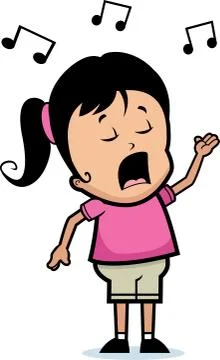 Girl Singing Stock Illustration