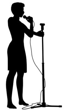 Girl Singing Stock Illustration
