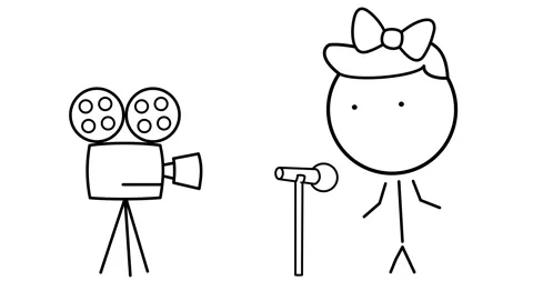 Girl sings at camera Stock Footage 301951353