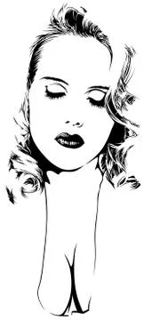 Girl Sketch Stock Illustration