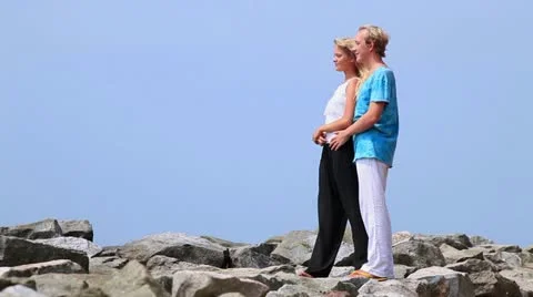 Girl on The Sky Stock Footage 22040985