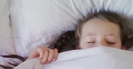 Girl Sleeping Peacefully With Blanket Covered On Face 4K Stock Footage