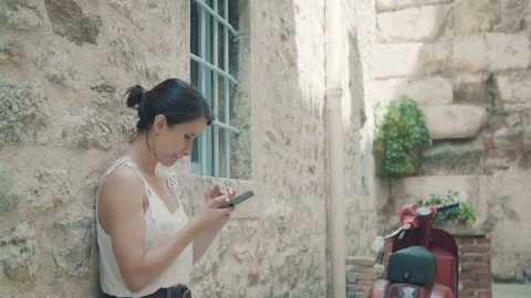 Girl with smartphone Stock Footage 78152963
