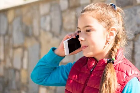 Girl with smartphone Foto stock
