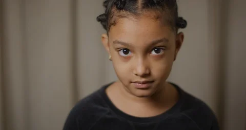 Girl smiling at the camera Stock Footage 104104199