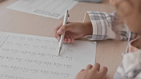 Girl Solving Maths Problems Stock Footage 165605676