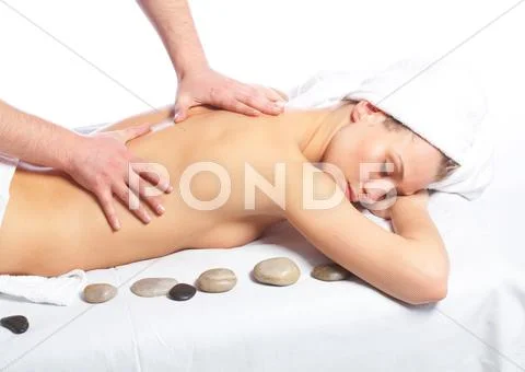 Girl on spa Stock Photos