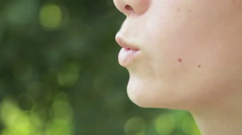 Girl speaks on camera Stock Footage 63850841