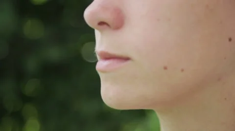 Girl speaks on camera Stock Footage 63850985