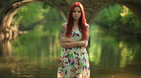 Girl spring Stock Footage 53827408