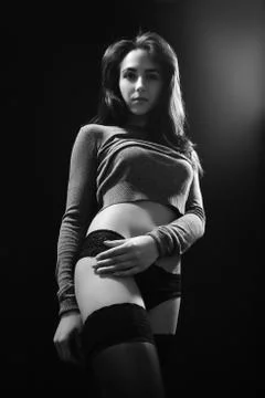 Girl in stocking Foto stock