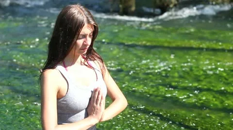 Girl, stream Video stock 11602786