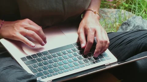 Girl Student Working At A Computer Video stock 139925054