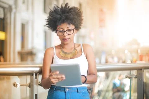Girl studing outside Stock Photos