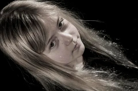 Girl in the studio Stock Photos