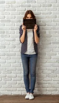 The girl in the studio Stock Photos